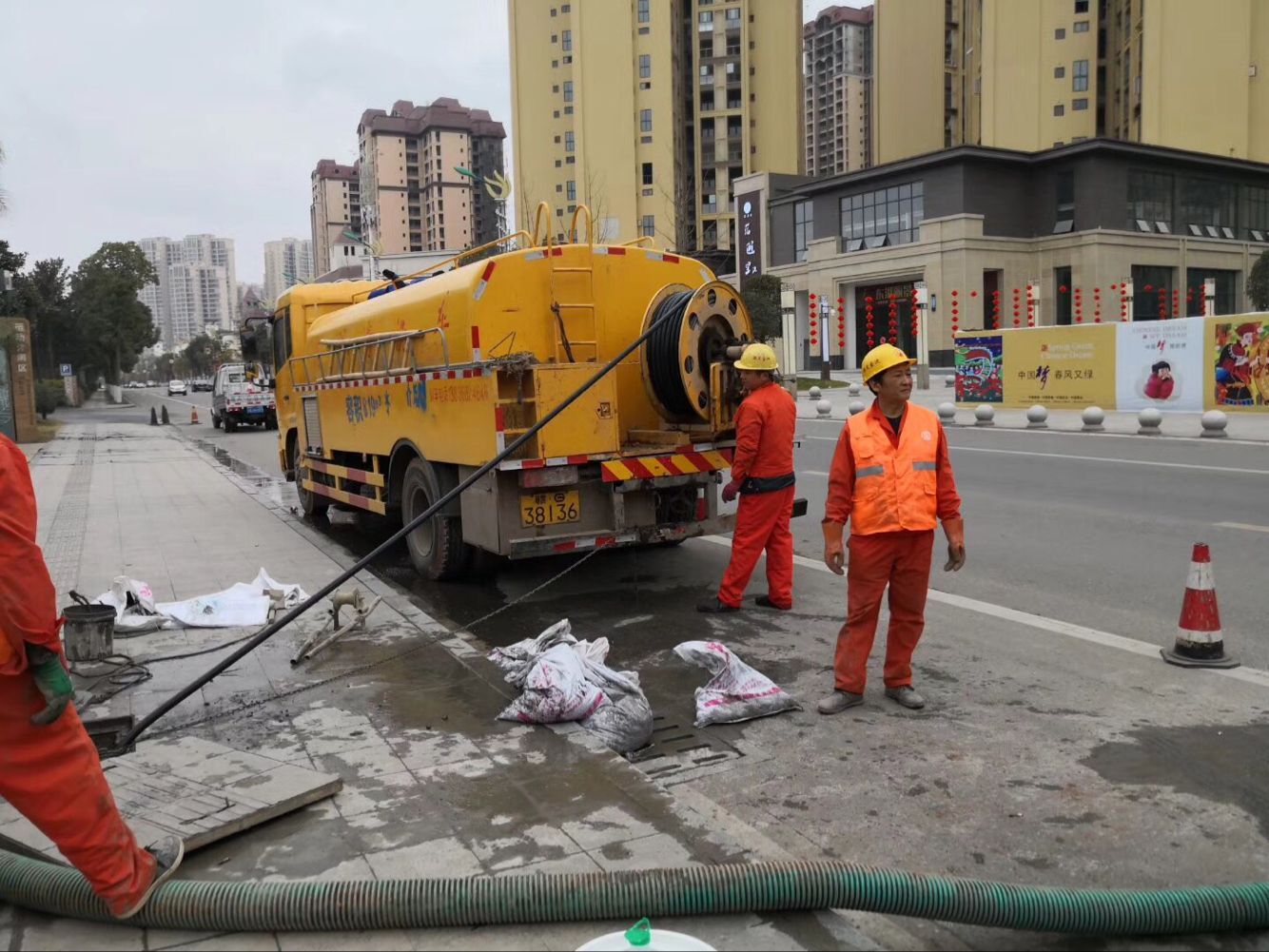 灵山排污管道清淤-管道清洗